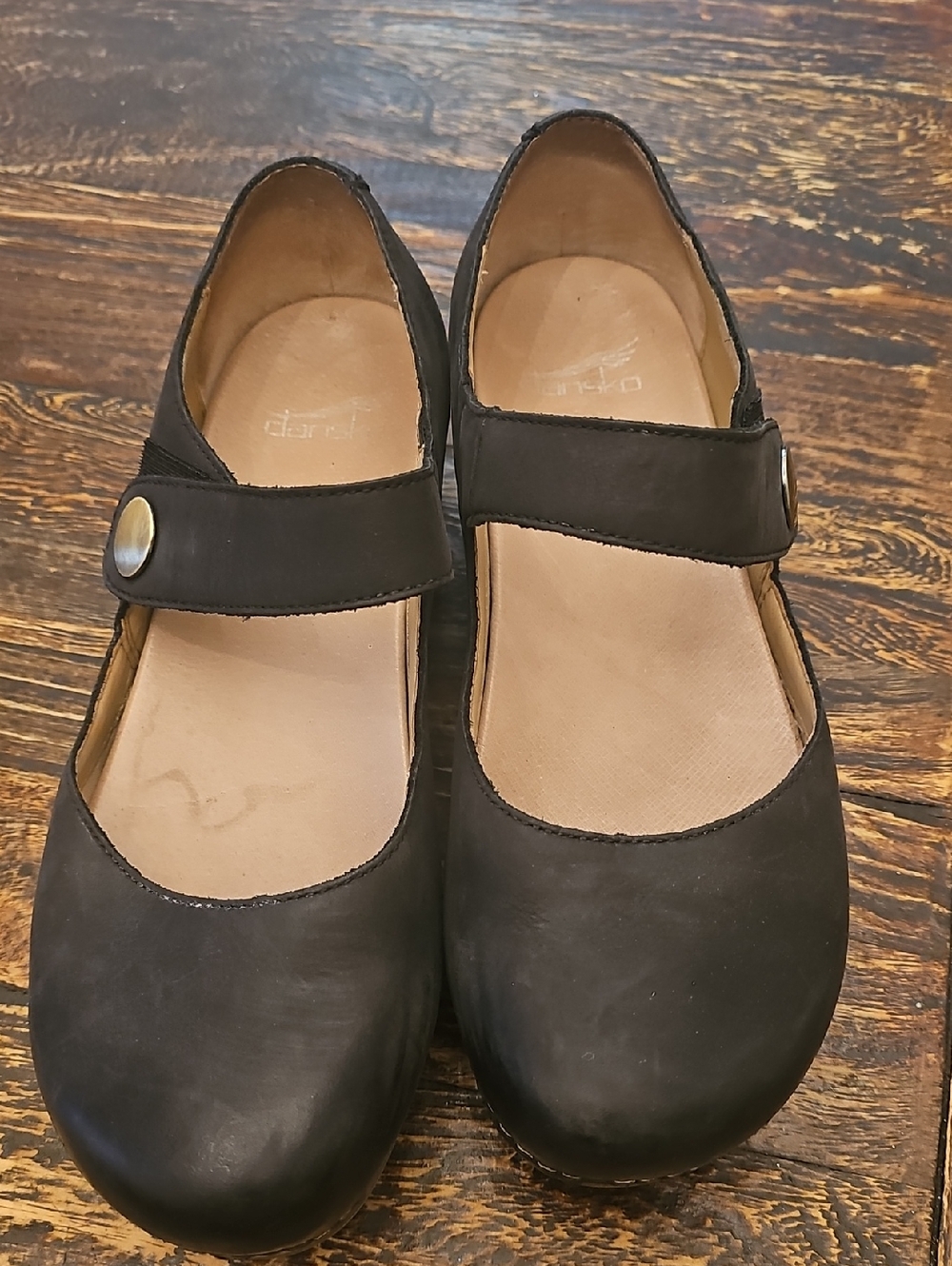 Women's Black Mary Jane Dansko Comfort Flats 39 Or 9